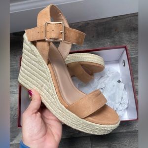 Suede Wedges NEW never worn